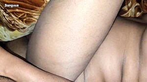 i shared the bed with my stepmom and got so horny at midnight, cummin on her ass