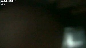 Brazilian slut teases with dildo in homemade flashing clip