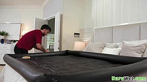 Teen ebony teases boyfriend with nuru massage, wet pussy, and more - ameena green nade nasty