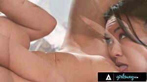 Horny petite kimmy kimm watches her stacked stepmom reagan foxx in bikini fitting