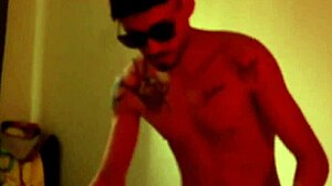 Steamy solo set with corset and hot blow job skills