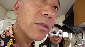 Japanese Teen Picked Up for Rough Sucking and CIM by Old Guy