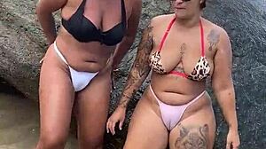 Hairy Babes Fucking On The Beach – Lesbian Group Fun