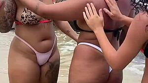 Hairy Babes Fucking On The Beach – Lesbian Group Fun