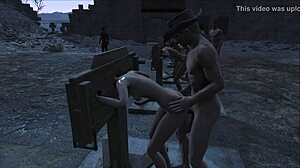 i got punished in fallout 4 multi pillory, getting my ass fucked hard