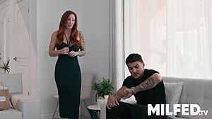 Hot Mom-in-Law Seduces Her Daughter's Boyfriend with Big Tits and Lingerie