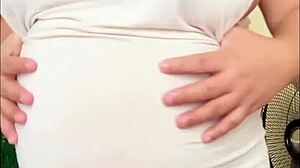 That pregnant arab girl with the big belly and milky boobs is so sexy