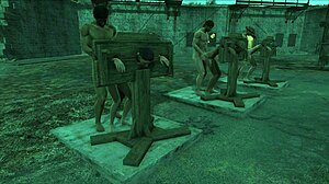 i got punished in fallout 4 multi pillory, getting my ass fucked hard