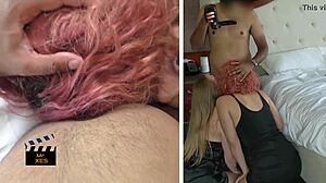 Watch This Rough Threesome Facefuck and Rimjob!