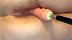 Sexy Pale PAWG Challenges Fuck Machine from Every Angle