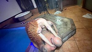 Young latinas decide to share the neighbor's cock, sucking and riding hard