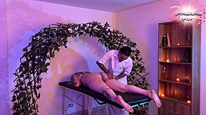 Hey, the masseuse left me so horny, I had to masturbate before he came back!