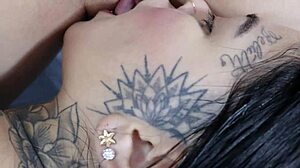 Lesbian teen 18+ muff diving and licking hairy pussy!