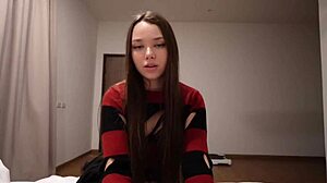 my half-sister spooks me with scary tales then gets bent over fucking hard!