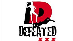 blonde battles brunette in steamy tits massage scissoring lesbian fight