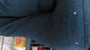 Feeling aroused by the big booty MILF PAWG at Cub Foods in this hidden candid shot