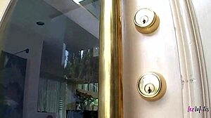 A sexy Asian brunette shares strapons and toys during hot lesbian sex on hardpornlinks.com