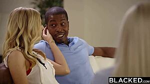 Naomi Woods and Karla Kush dive into their first interracial threesome