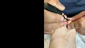 barefoot latina showing off sexy feet to eager followers