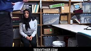 Teenythief - foreign busty teen 18+ shoplifter ella knox endures rough fucking in guard's office