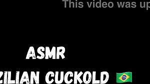 Brazilian couple engages in cuckold sex with wet ass and orgasm in ASMR style