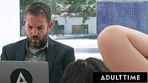 victoria voxxx takes dick in front of cuckold husband.