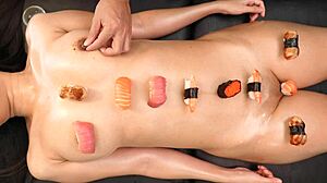 japanese sushi girl serves up hidden delights