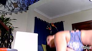 Slutty asian secretary maxine x fucks herself on the desk