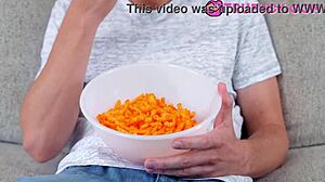 Allie Addison Begs Rion King Not To Mess Her Dress During POV Blowjob