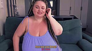 my very busty stepmom explains the female body and helps me relieve tension with intense pussy play.