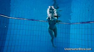 sexy girl flashin’ her awesome young body underwater, oops forgot my bikini