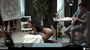 Bratty brunette angel in time stop photoshoot trailer