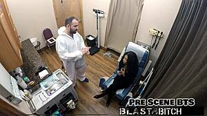 Behind the scenes, Yesenia Yousos moans as her vagina gets spread and blasted with cum in POV