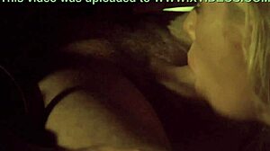 Blonde hottie intensely fucks in garden