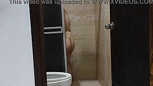 Behind the scenes, my landlady charges me rent in this hot roleplay?