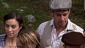 Amber Rayne Hannah West And Kaci Star In Outdoor Gangbang