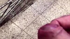 I pissed and wanked a bit at the DIY store.