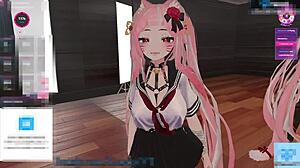 Sexy Kitty Vtuber Kanako Teases With Slutty Bikini And Pantie Peek As Naughty Catgirl