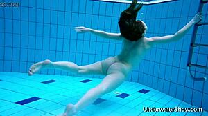 sexy girl flashin’ her awesome young body underwater, oops forgot my bikini