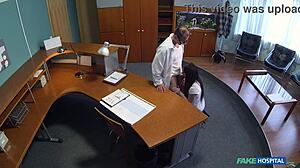 Fake hospital, doctor, first time with 18-year-old virgin!