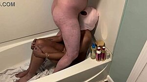 Puking in Bathtub with Throatpissing and Cum on Eye Action