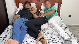 Movie Night with Best Friend and His Girlfriend, I Fuck Her