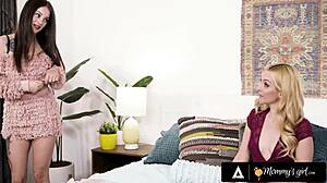 pretty maddy may learns hot masturbation tricks from stepmom in intimate lesson