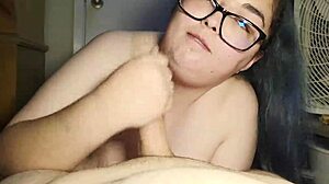 Ball licking and licking lead to quick cum on big tits