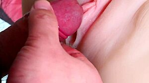 She's got lube in her vagina for double penetration!