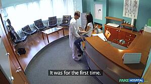Fake hospital, doctor, first time with 18-year-old virgin!