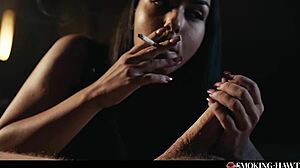 Sexy latina sluts blowjob during smoking fetish compilation orgasm