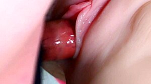 Girl got used to having sex with a guy, she always lubricated her pussy