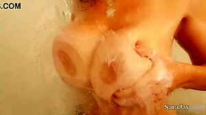 Sara Jay exclaims, 'Soap my big bubble ass!'