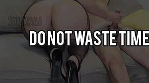 Hot Brazilian wife rides dildo in doggystyle, squirting and moaning